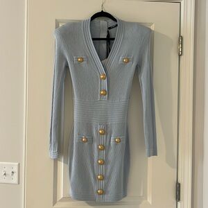 Knit Balmain blue dress